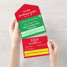 Elegante kerst lunch uitnodiging