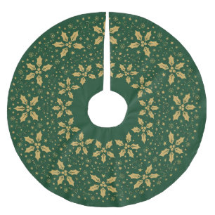 Elegante Kerst Luxe Vakantie Groen Goud Hulst Kerstboom Rok