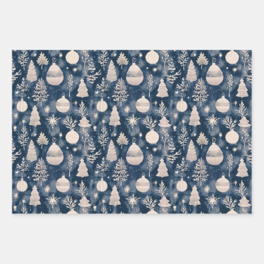 Elegante Kerst Mandala Patroon  Ornament Inpakpapier Vel (Voorkant)