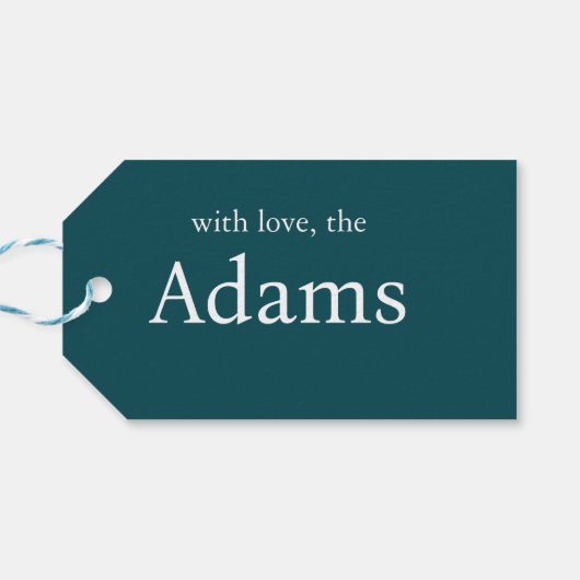 Elegante kerst | Modern trendy leuk paar Cadeaulabel (Achterkant Horizontaal)