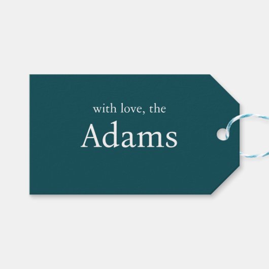 Elegante kerst | Modern trendy leuk paar Cadeaulabel (Voorkant (Horizontaal))