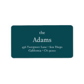 Elegante kerst | Modern trendy leuk paar Etiket (Voorkant)