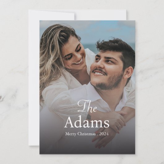 Elegante kerst | Modern trendy leuk paar Feestdagenkaart (Voorkant)