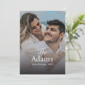 Elegante kerst | Modern trendy leuk paar Feestdagenkaart (Staand voorkant)