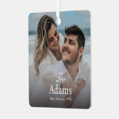 Elegante kerst | Modern trendy leuk paar Metalen Ornament (Voorkant links)