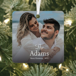 Elegante kerst | Modern trendy leuk paar Metalen Ornament