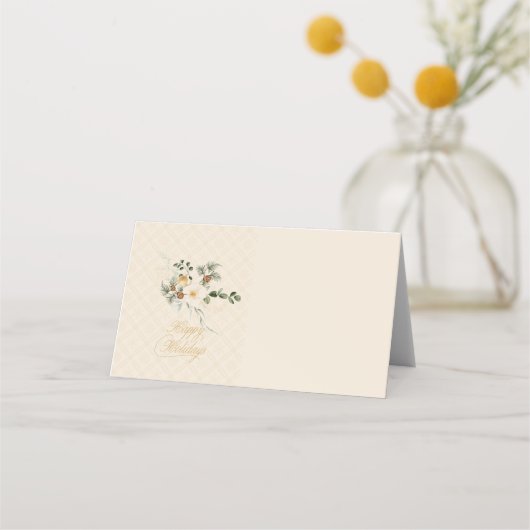 Elegante Kerst Onderhoudend dienblad Plaatskaartje (Voorkant)