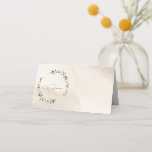 Elegante Kerst Onderhoudend dienblad Plaatskaartje (Voorkant)