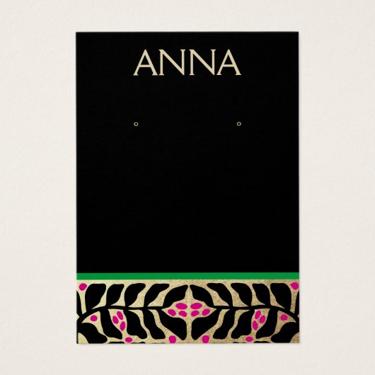 Elegante kerst oorbel display Kaart (Voorkant)