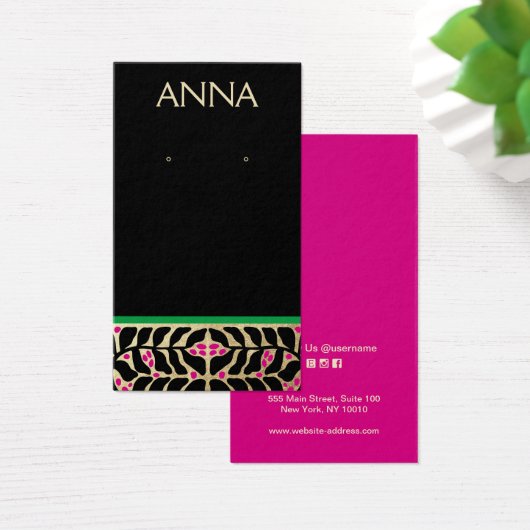 Elegante kerst oorbel display Kaart (Bureau)