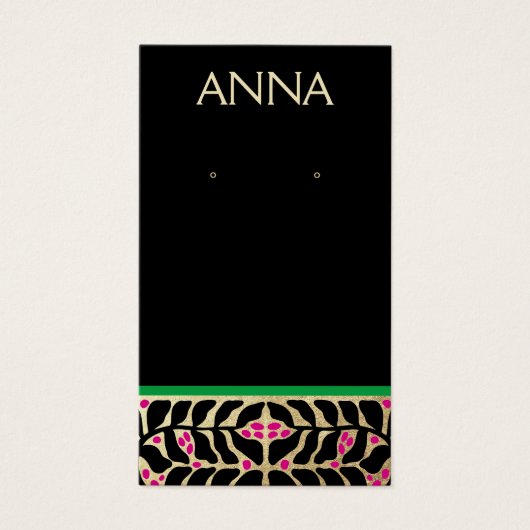 Elegante kerst oorbel display Kaart (Voorkant)