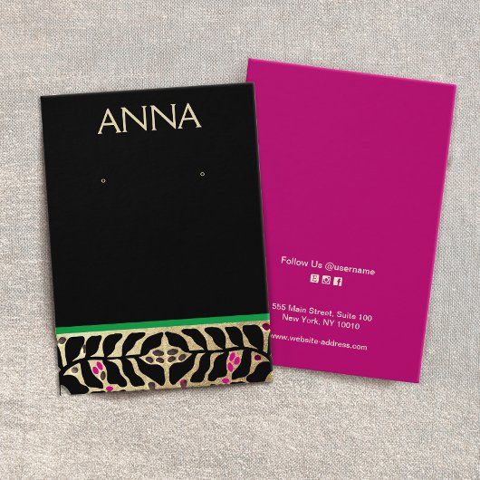 Elegante kerst oorbel display Kaart