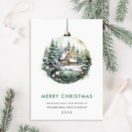 Elegante Kerst Ornament Bedrijfs Groet Feestdagenkaart