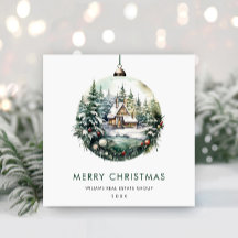 Elegante Kerst Ornament Bedrijfs Groet 