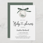 Elegante kerst ornament bruiloft kaart (Voorkant / Achterkant)