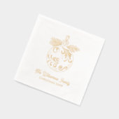 Elegante Kerst Ornament Gouden Folie Servetten (Links)