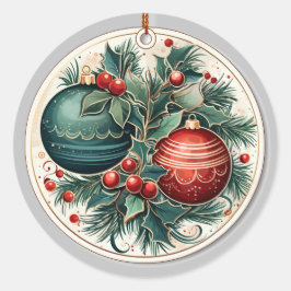 Elegante kerst ornament groeten Sticker
