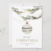 Elegante kerst ornament Kaart (Voorkant)