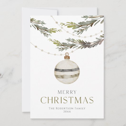 Elegante kerst ornament Kaart (Voorkant)