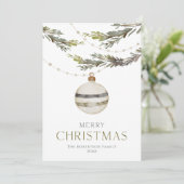 Elegante kerst ornament Kaart (Staand voorkant)