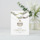 Elegante kerst ornament Kaart (Staand voorkant)