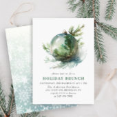 Elegante kerst Ornament VAKANTIE BRUNCH Kaart