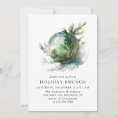 Elegante kerst Ornament VAKANTIE BRUNCH Kaart (Voorkant)