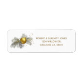 Elegante kerst ornament vakantie etiket (Voorkant)