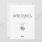 Elegante Kerst Ornamente Zakelijke Groet Feestdagenkaart (Achterkant)