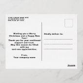 Elegante kerst ornamenten en verlichting Business Folie Feestdagen Briefkaart (Achterkant)