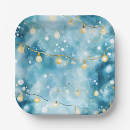Elegante kerst papieren borden bordje