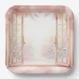 Elegante kerst papieren borden bordje