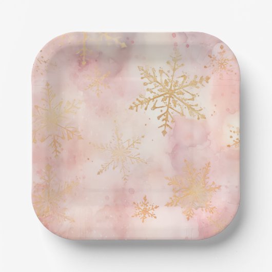 Elegante kerst papieren borden bordje (Voorkant)