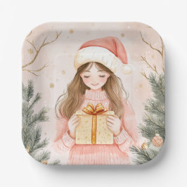 Elegante kerst papieren borden bordje