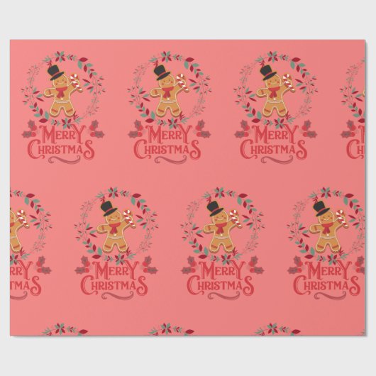 elegante kerst peperkoek inpakpapier (Vlak)
