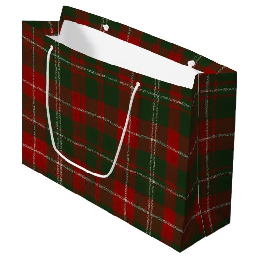 Elegante Kerst Plaid Groot Cadeauzakje (Voorkant Gekanteld)