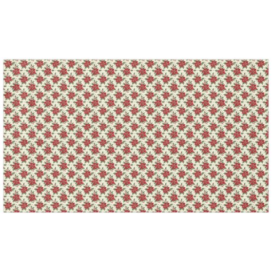 Elegante Kerst Poinsettia Bloemen Tafelkleed (Voorkant (Horizontaal))