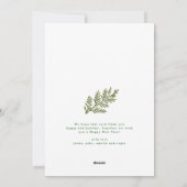 Elegante kerst Poinsettia foto bloemenlijst Feestdagenkaart (Achterkant)