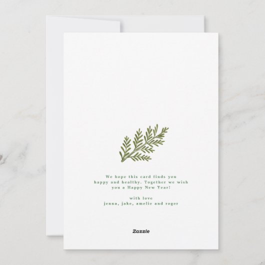 Elegante kerst Poinsettia foto bloemenlijst Feestdagenkaart (Achterkant)