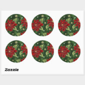 Elegante kerst Poinsettia Stickers (Vel)