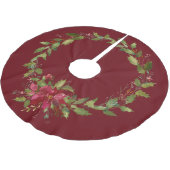 Elegante kerst poinsettia vakantie krans kerstboom rok (Gekanteld)