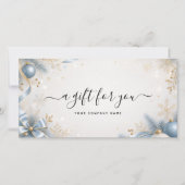 Elegante Kerst QR-code cadeaubon (Voorkant)
