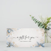 Elegante Kerst QR-code cadeaubon (Staand voorkant)