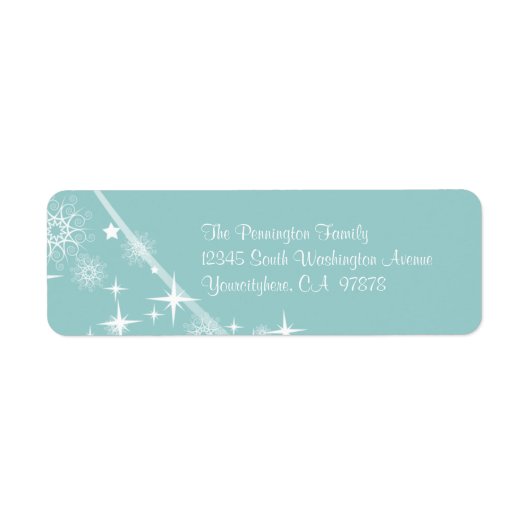 Elegante kerst retour adres envelop labels (Voorkant)
