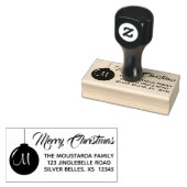 Elegante kerst retour adres stempel Ornament (Gestempeld)