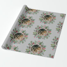 Elegante Kerst Ronde Lijst Foto Zilver