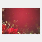 Elegante kerst rood goud luxe origineel inpakpapier vel (Voorkant 2)