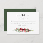 Elegante kerst RSVP kaart (Voorkant / Achterkant)