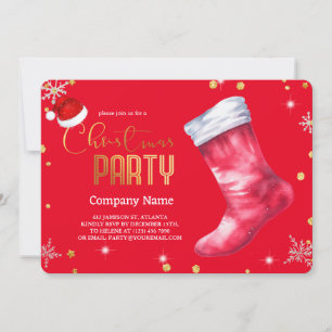 Elegante kerst Santa's pet, kerst kous Kaart