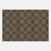 Elegante Kerst Sneeuwvlok Faux Gold Paarse Set Inpakpapier Vel (Voorkant)